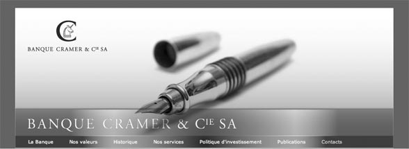 Banque Cramer et Cie SA Web Site